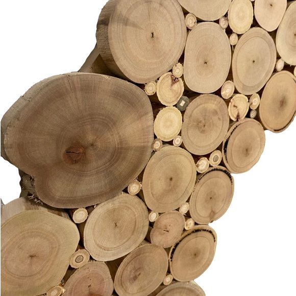 Circular rustic Eucalytus Mirror - Picture 2 of 4